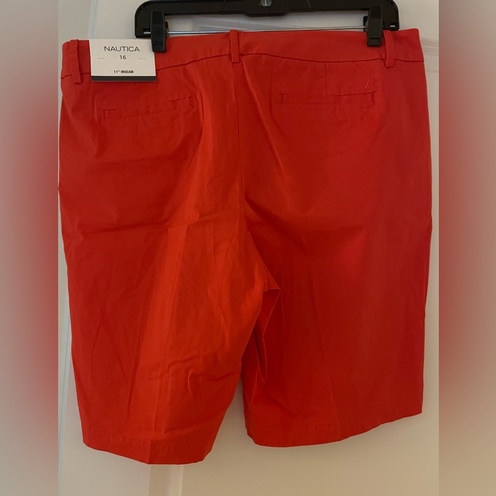 Nautica Women's Scarlet Flat Front Shorts